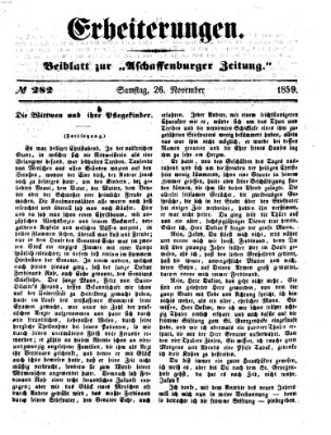 Erheiterungen (Aschaffenburger Zeitung) Samstag 26. November 1859