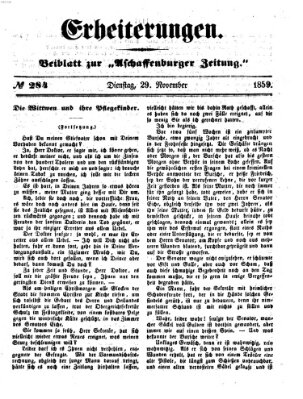 Erheiterungen (Aschaffenburger Zeitung) Dienstag 29. November 1859