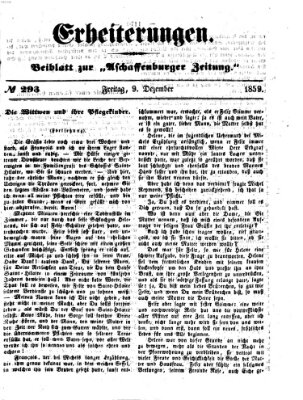 Erheiterungen (Aschaffenburger Zeitung) Freitag 9. Dezember 1859