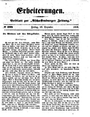 Erheiterungen (Aschaffenburger Zeitung) Freitag 16. Dezember 1859