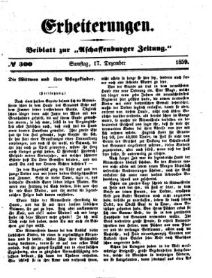 Erheiterungen (Aschaffenburger Zeitung) Samstag 17. Dezember 1859