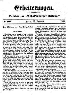 Erheiterungen (Aschaffenburger Zeitung) Freitag 23. Dezember 1859