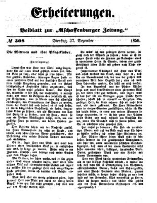 Erheiterungen (Aschaffenburger Zeitung) Dienstag 27. Dezember 1859