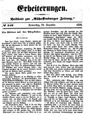 Erheiterungen (Aschaffenburger Zeitung) Donnerstag 29. Dezember 1859