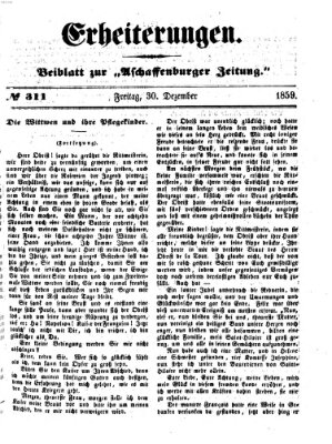 Erheiterungen (Aschaffenburger Zeitung) Freitag 30. Dezember 1859