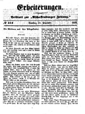 Erheiterungen (Aschaffenburger Zeitung) Samstag 31. Dezember 1859