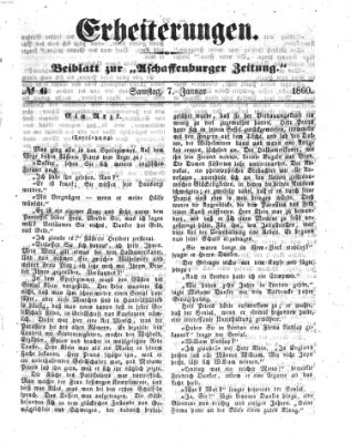 Erheiterungen (Aschaffenburger Zeitung) Samstag 7. Januar 1860