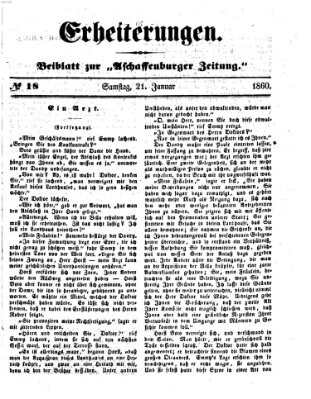 Erheiterungen (Aschaffenburger Zeitung) Samstag 21. Januar 1860