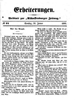 Erheiterungen (Aschaffenburger Zeitung) Samstag 28. Januar 1860