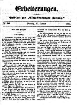 Erheiterungen (Aschaffenburger Zeitung) Montag 30. Januar 1860