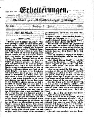 Erheiterungen (Aschaffenburger Zeitung) Dienstag 31. Januar 1860