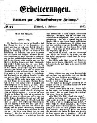 Erheiterungen (Aschaffenburger Zeitung) Mittwoch 1. Februar 1860