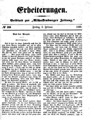 Erheiterungen (Aschaffenburger Zeitung) Freitag 3. Februar 1860