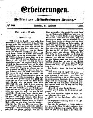 Erheiterungen (Aschaffenburger Zeitung) Samstag 11. Februar 1860