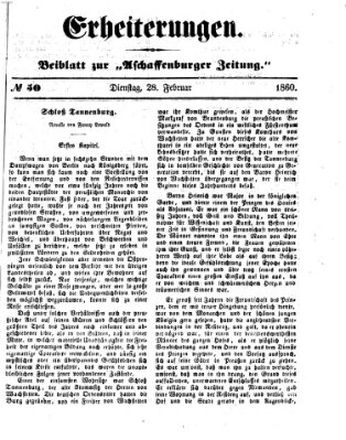 Erheiterungen (Aschaffenburger Zeitung) Dienstag 28. Februar 1860