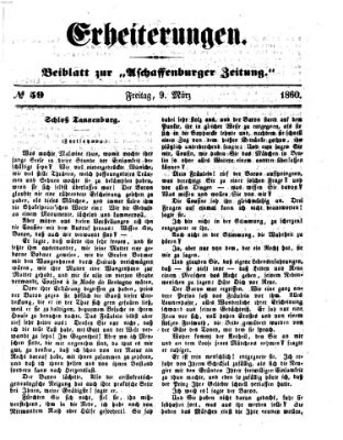 Erheiterungen (Aschaffenburger Zeitung) Freitag 9. März 1860