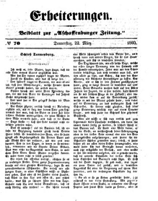 Erheiterungen (Aschaffenburger Zeitung) Donnerstag 22. März 1860