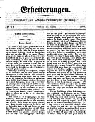 Erheiterungen (Aschaffenburger Zeitung) Freitag 23. März 1860