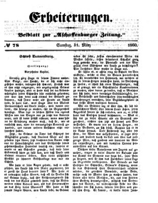 Erheiterungen (Aschaffenburger Zeitung) Samstag 31. März 1860