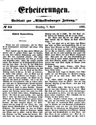 Erheiterungen (Aschaffenburger Zeitung) Samstag 7. April 1860