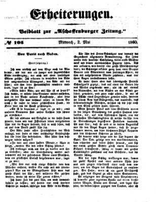 Erheiterungen (Aschaffenburger Zeitung) Mittwoch 2. Mai 1860