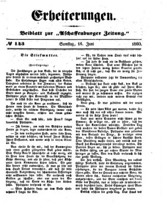 Erheiterungen (Aschaffenburger Zeitung) Samstag 16. Juni 1860