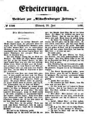 Erheiterungen (Aschaffenburger Zeitung) Mittwoch 20. Juni 1860