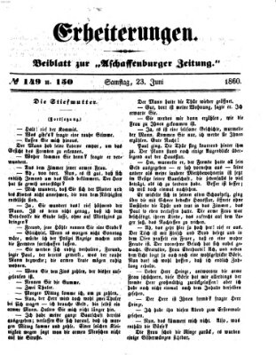 Erheiterungen (Aschaffenburger Zeitung) Samstag 23. Juni 1860