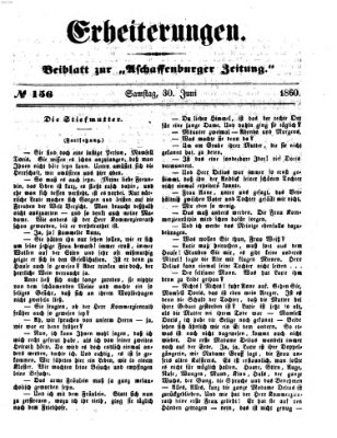 Erheiterungen (Aschaffenburger Zeitung) Samstag 30. Juni 1860