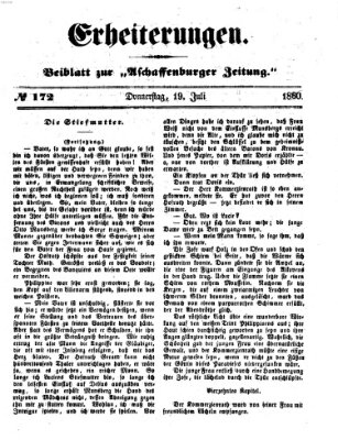 Erheiterungen (Aschaffenburger Zeitung) Donnerstag 19. Juli 1860