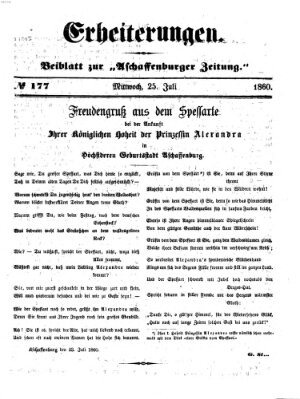 Erheiterungen (Aschaffenburger Zeitung) Mittwoch 25. Juli 1860