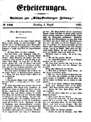 Erheiterungen (Aschaffenburger Zeitung) Samstag 4. August 1860