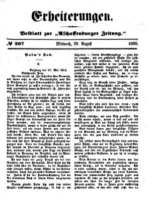 Erheiterungen (Aschaffenburger Zeitung) Mittwoch 29. August 1860