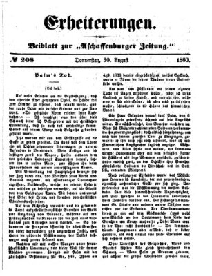 Erheiterungen (Aschaffenburger Zeitung) Donnerstag 30. August 1860