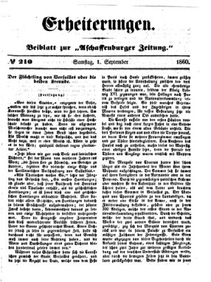 Erheiterungen (Aschaffenburger Zeitung) Samstag 1. September 1860