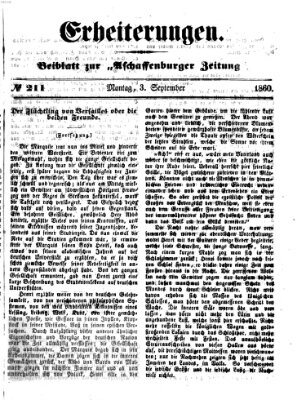 Erheiterungen (Aschaffenburger Zeitung) Montag 3. September 1860