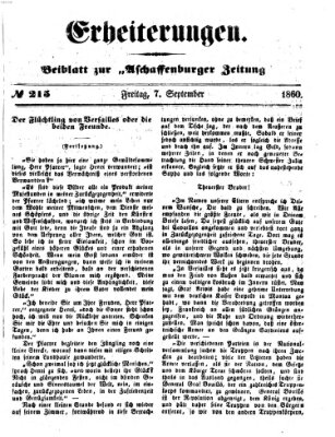 Erheiterungen (Aschaffenburger Zeitung) Freitag 7. September 1860