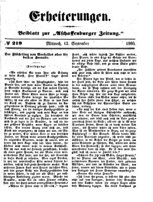 Erheiterungen (Aschaffenburger Zeitung) Mittwoch 12. September 1860