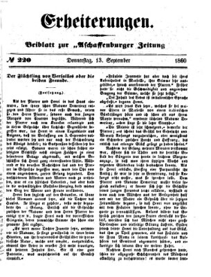 Erheiterungen (Aschaffenburger Zeitung) Donnerstag 13. September 1860