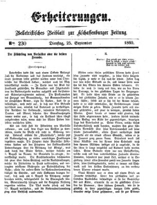 Erheiterungen (Aschaffenburger Zeitung) Dienstag 25. September 1860