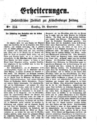 Erheiterungen (Aschaffenburger Zeitung) Samstag 29. September 1860