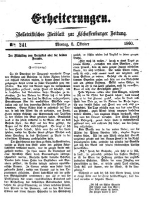 Erheiterungen (Aschaffenburger Zeitung) Montag 8. Oktober 1860