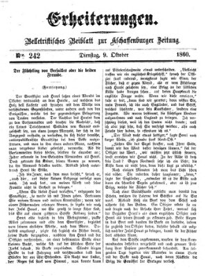 Erheiterungen (Aschaffenburger Zeitung) Dienstag 9. Oktober 1860