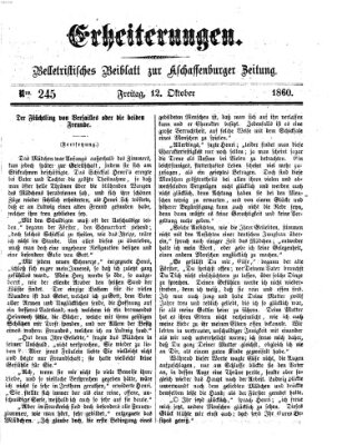 Erheiterungen (Aschaffenburger Zeitung) Freitag 12. Oktober 1860