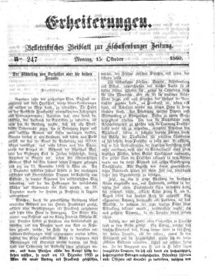 Erheiterungen (Aschaffenburger Zeitung) Montag 15. Oktober 1860