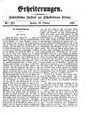 Erheiterungen (Aschaffenburger Zeitung) Freitag 26. Oktober 1860