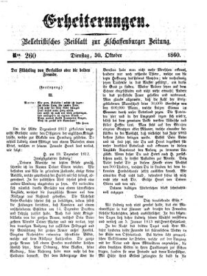 Erheiterungen (Aschaffenburger Zeitung) Dienstag 30. Oktober 1860