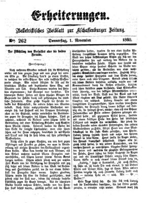 Erheiterungen (Aschaffenburger Zeitung) Donnerstag 1. November 1860