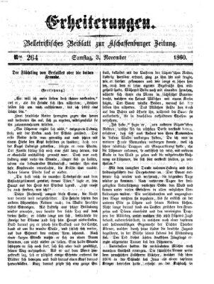 Erheiterungen (Aschaffenburger Zeitung) Samstag 3. November 1860