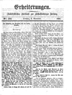 Erheiterungen (Aschaffenburger Zeitung) Dienstag 6. November 1860